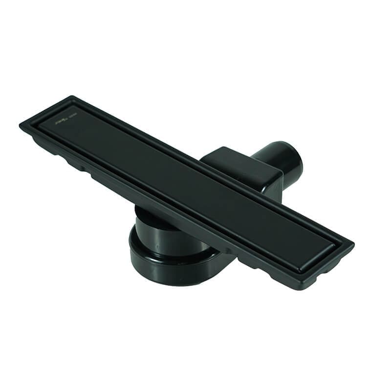 Caniveau Douche Italienne Noir 40 cm, 2 en 1 
