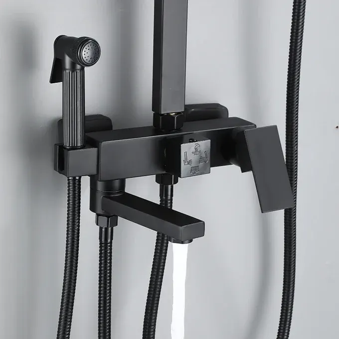 colonne de douche avec mitigeur Noir