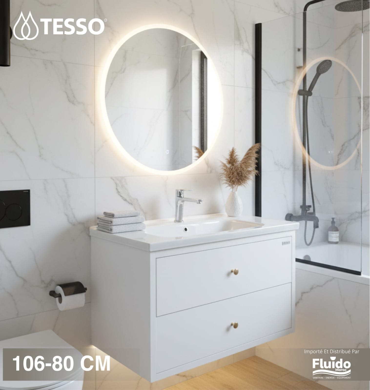 Meuble Salle de Bain 106 – 80 CM