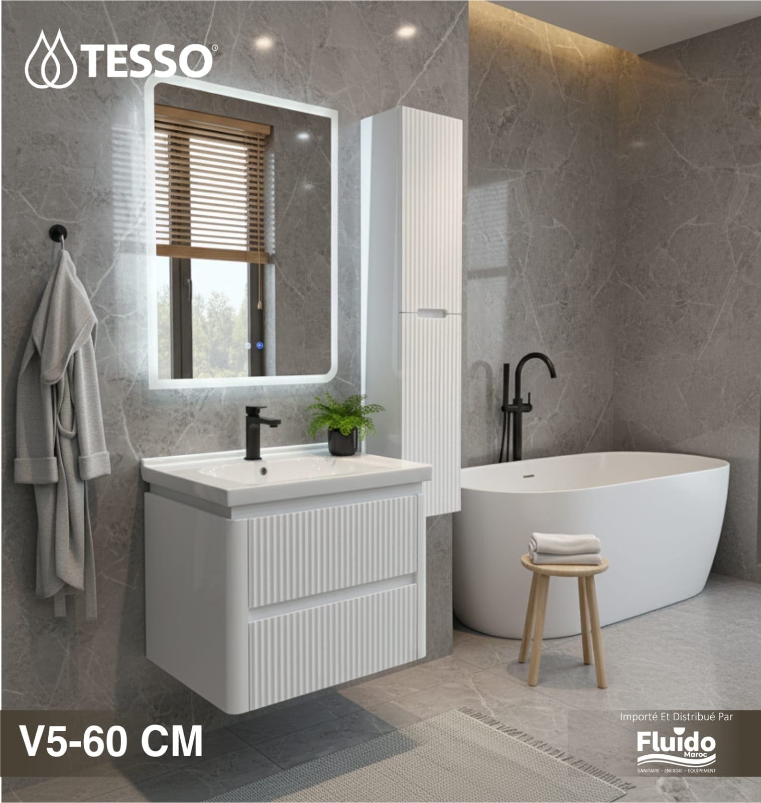 Meuble Salle de Bain V5 – 60 CM