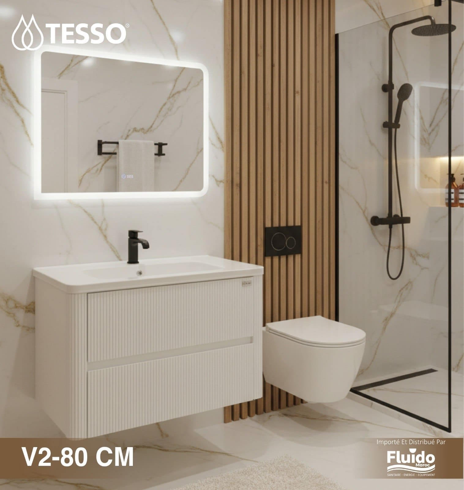 Meuble Salle de Bain V2 – 80 CM