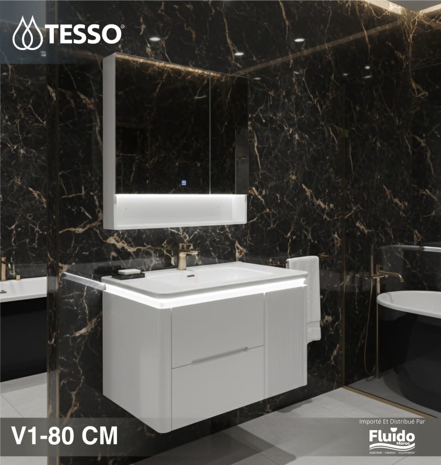 Meuble Salle de Bain V1 – 80 CM