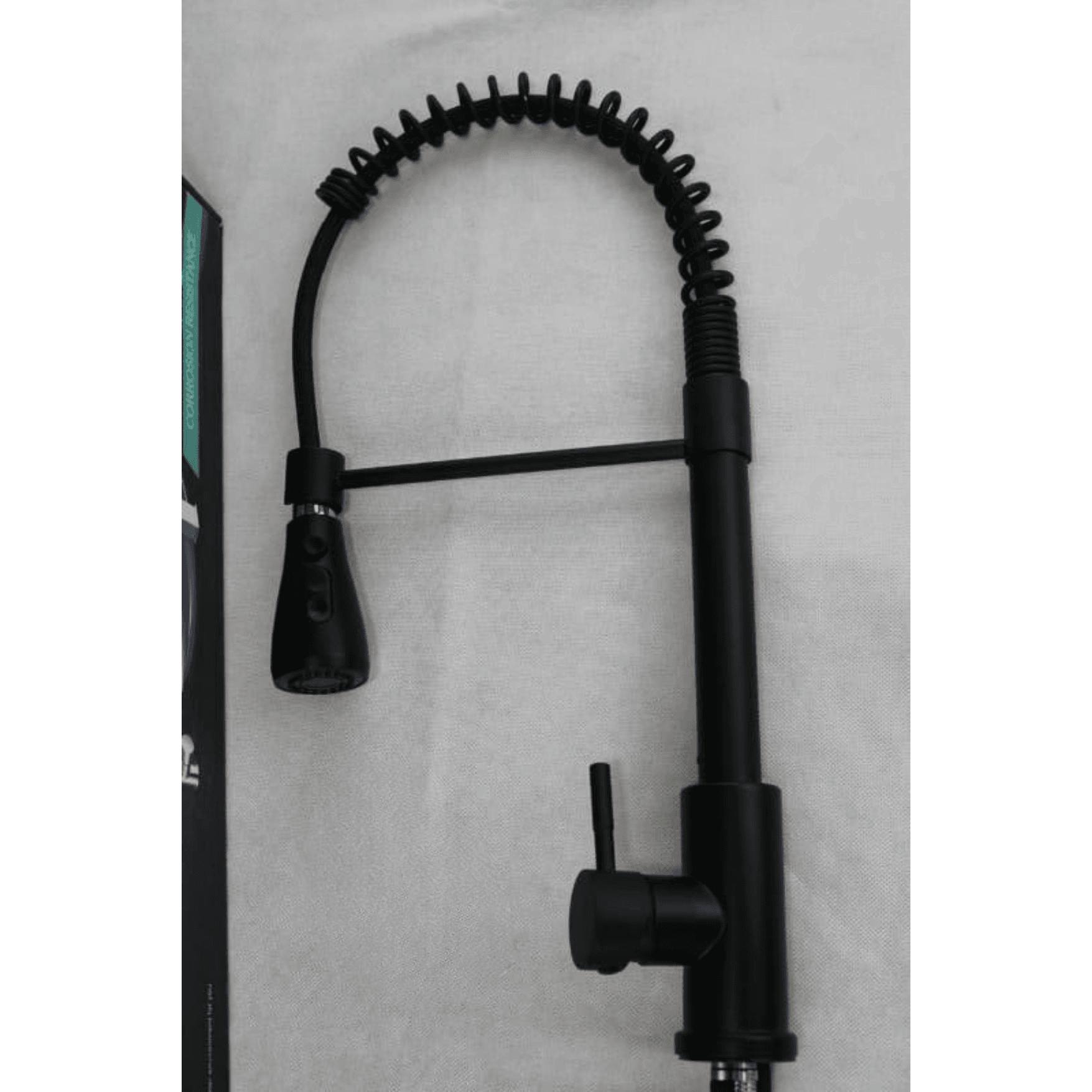 Robinet Cuisine Professionnel Noir Mat – Douchette Spirale