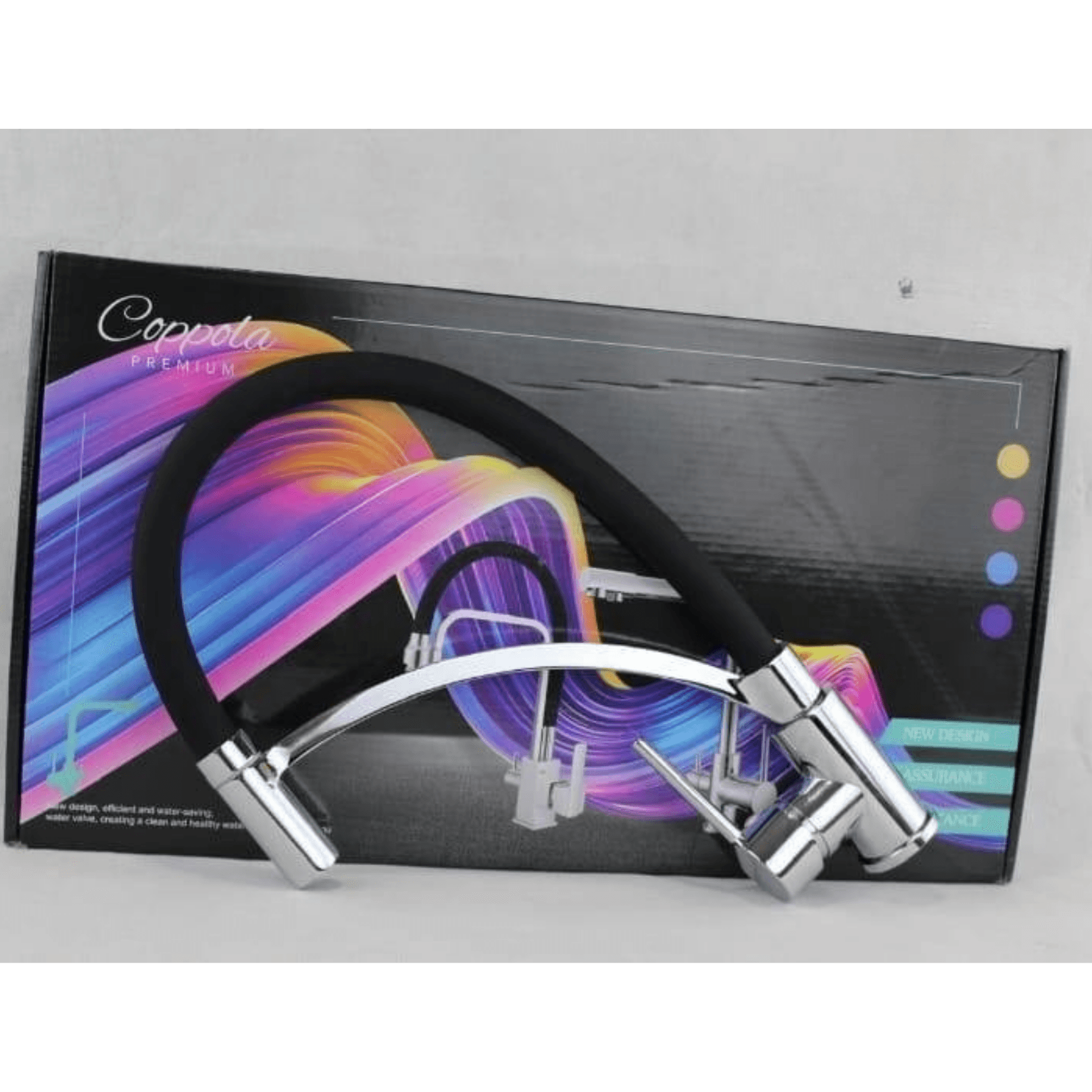 Robinet Cuisine Professionnel Noir & Chrome – Douchette Spirale