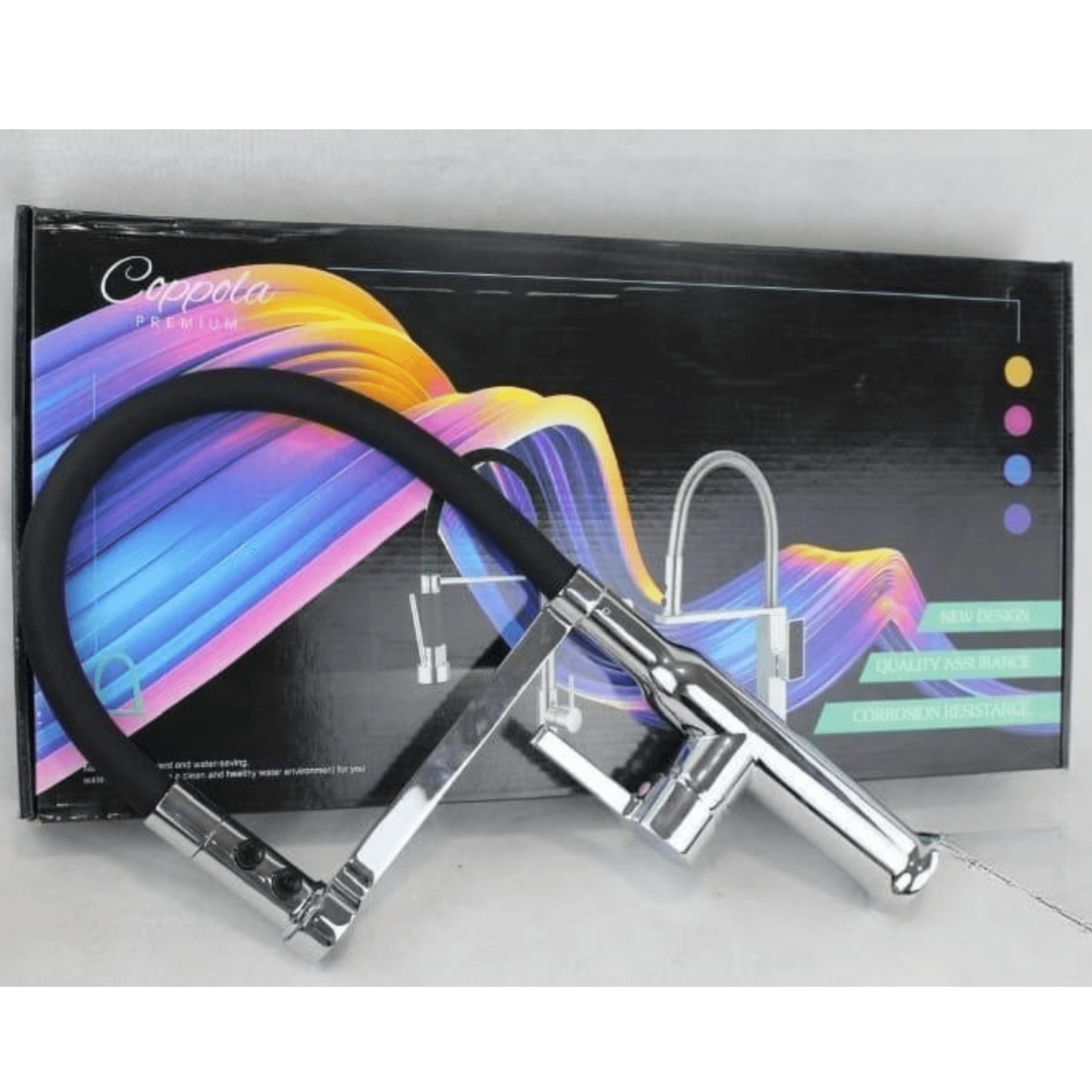 Robinet Cuisine Professionnel Chrome & Noir – Douchette Flexible