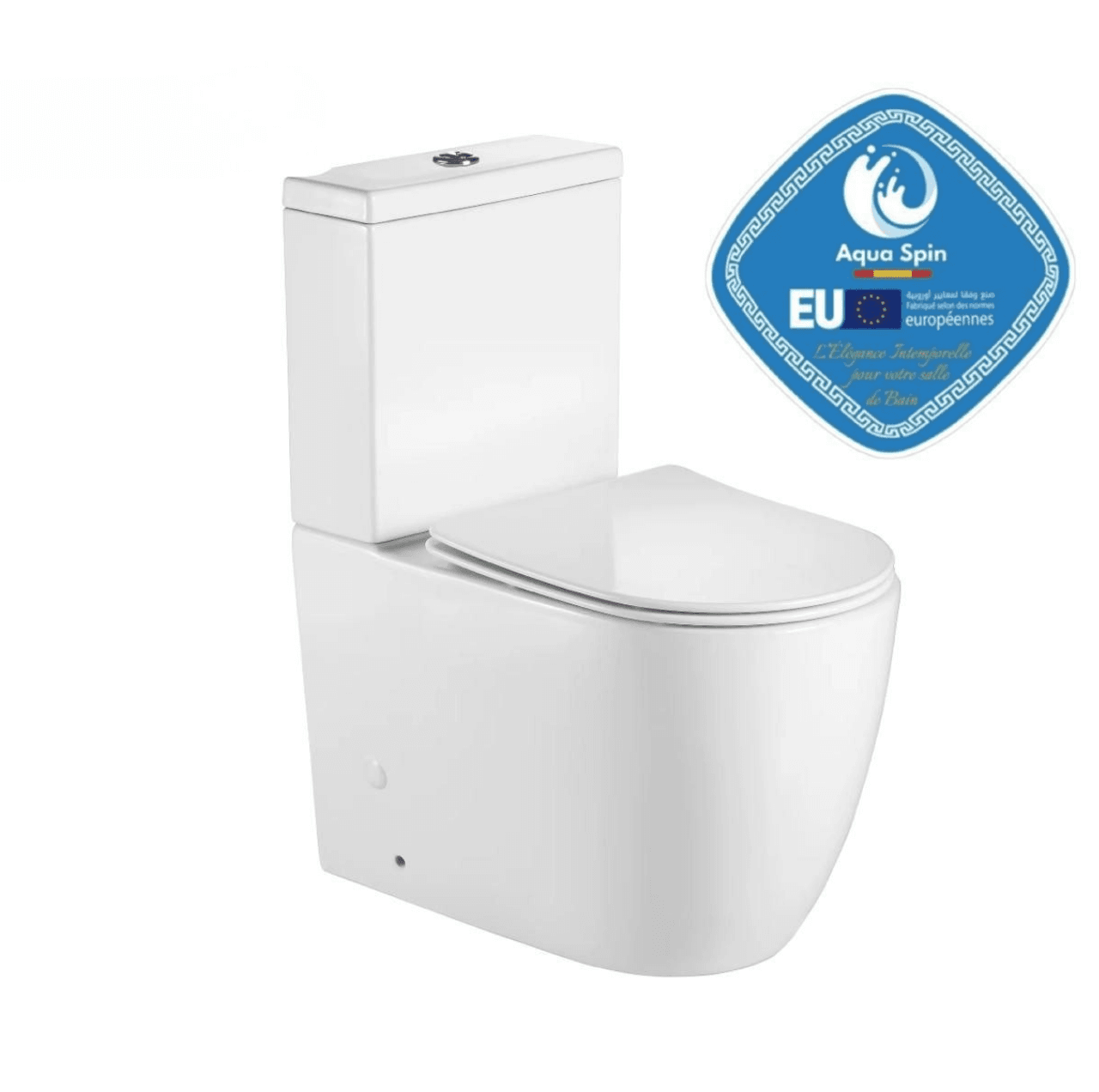WC au Sol Blanc avec Réservoir – Design Moderne & Élégant
