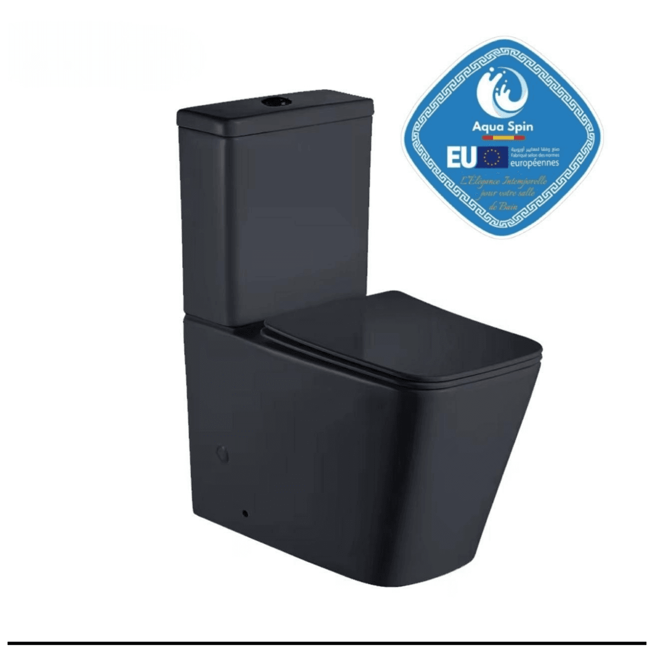WC au Sol Noir Premium – Design Moderne