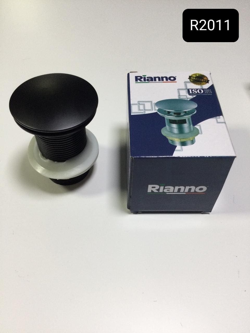 Bonde de Lavabo Click-Clack Rianno – R2011 – Finition Noir Mat