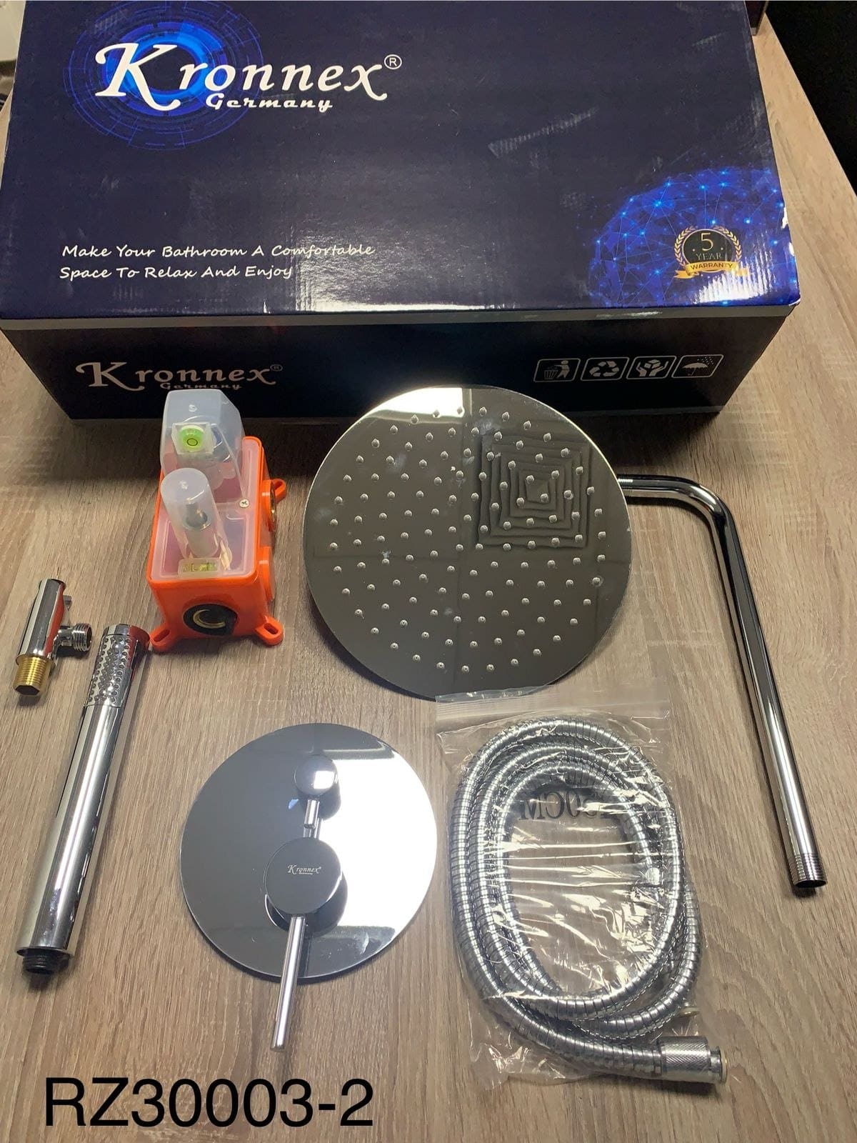 Kit de Douche Encastrable Luxueux Chromé Réf. RZ30003-2 – Kronnex Germany   