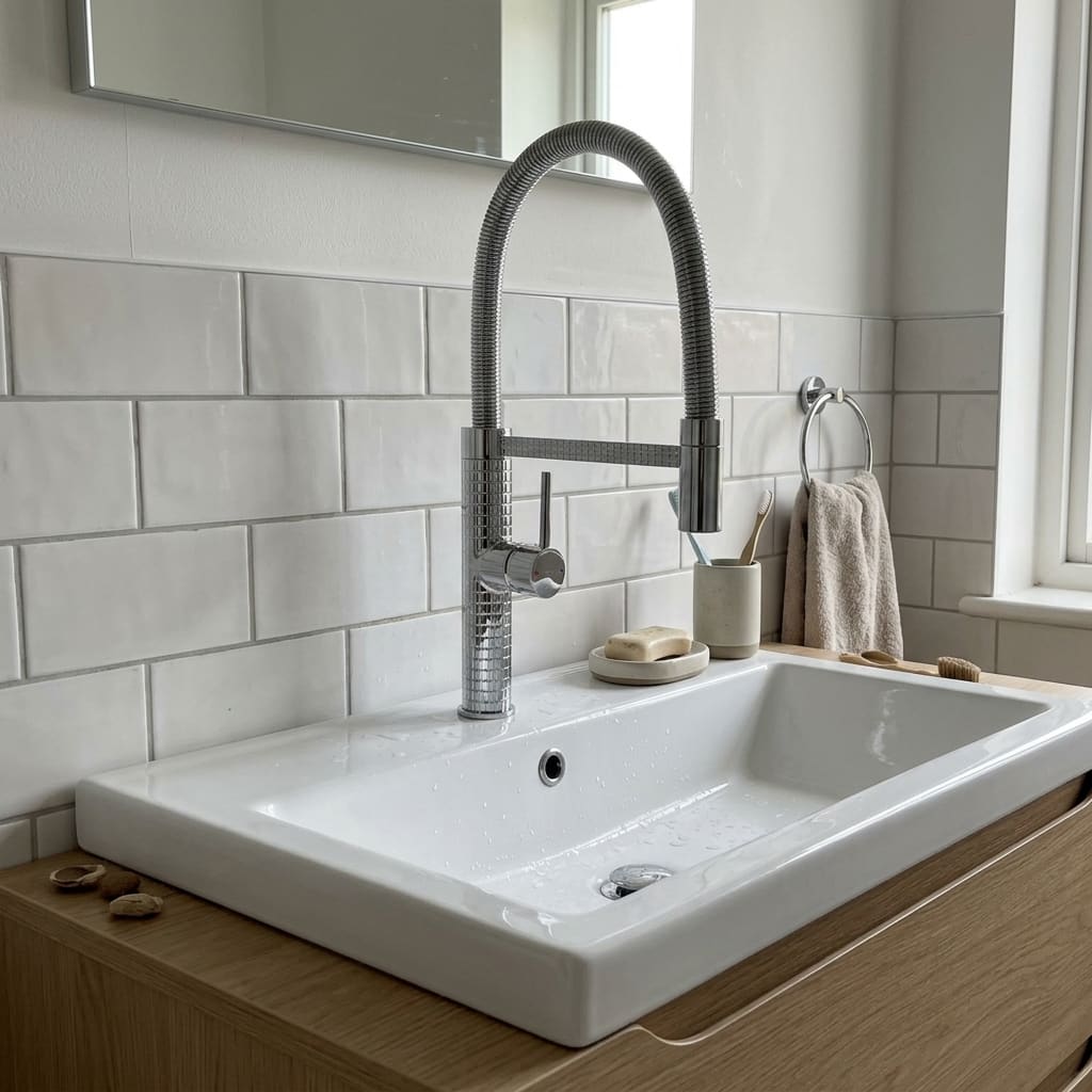 Robinet Mitigeur de Cuisine Flexible Texturé – Primo Italy (Disponible en Chrome et Bronze / Doré sombré)   