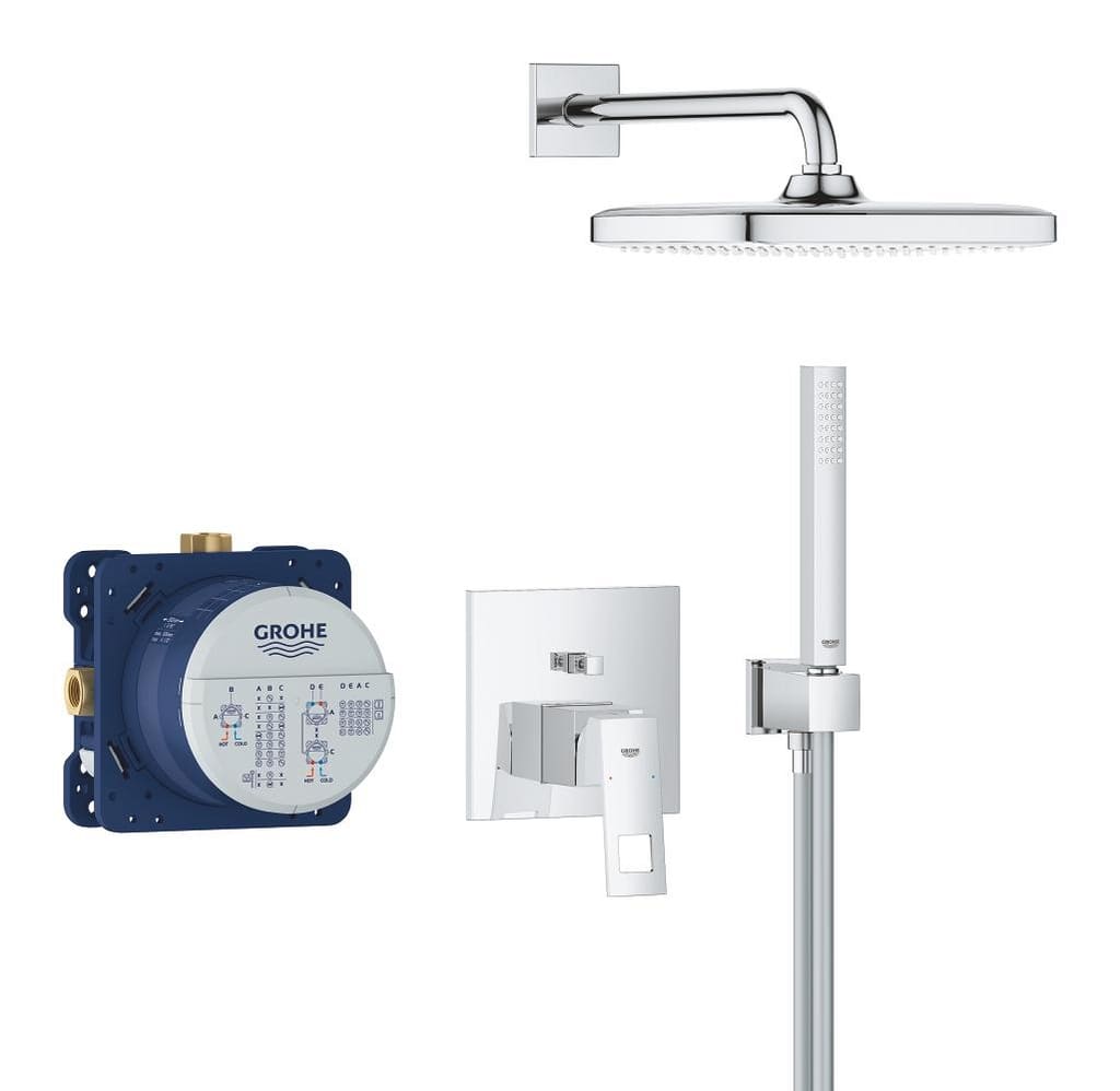 Pack Douche Encastrable GROHE Eurocube avec Douche de Tête Tempesta 250 Cube - Référence 25289000